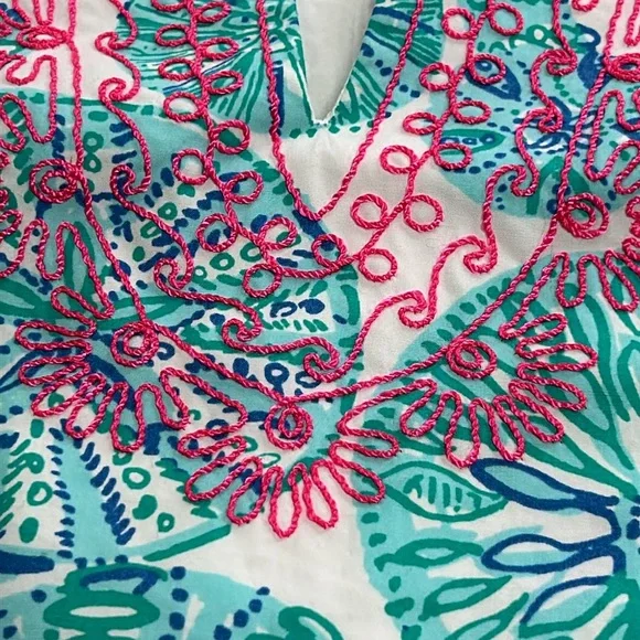 Lilly Pulitzer seashell print shift dress. Girls Size XL, 14-16.  Lined. - Picture 5 of 14